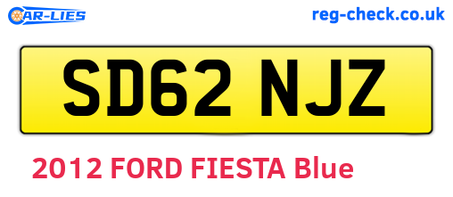 SD62NJZ are the vehicle registration plates.