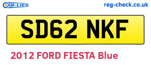 SD62NKF are the vehicle registration plates.