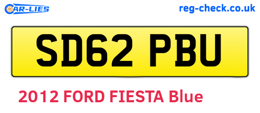SD62PBU are the vehicle registration plates.