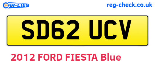 SD62UCV are the vehicle registration plates.