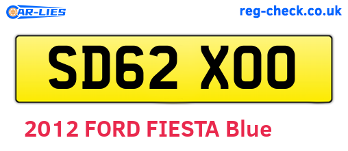 SD62XOO are the vehicle registration plates.