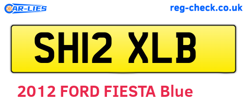 SH12XLB are the vehicle registration plates.
