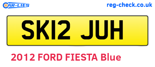 SK12JUH are the vehicle registration plates.