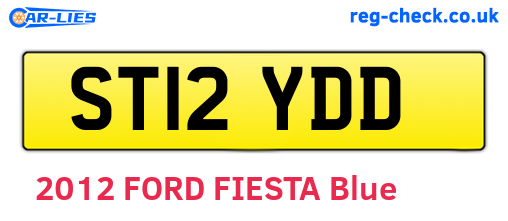 ST12YDD are the vehicle registration plates.