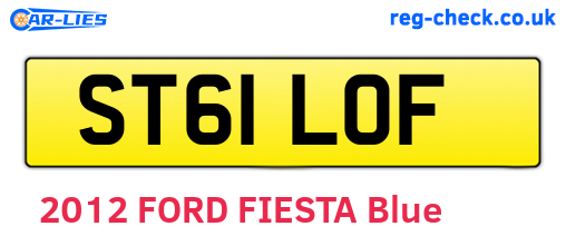 ST61LOF are the vehicle registration plates.