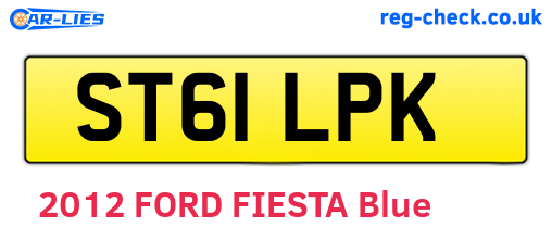 ST61LPK are the vehicle registration plates.