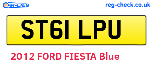 ST61LPU are the vehicle registration plates.
