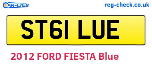 ST61LUE are the vehicle registration plates.