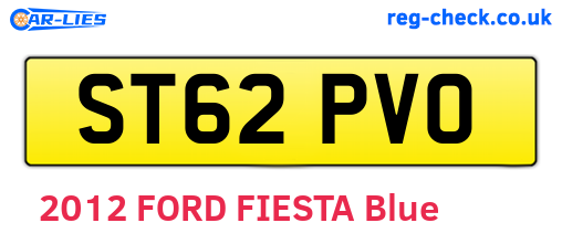 ST62PVO are the vehicle registration plates.
