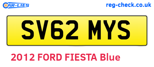 SV62MYS are the vehicle registration plates.