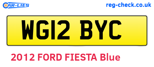 WG12BYC are the vehicle registration plates.