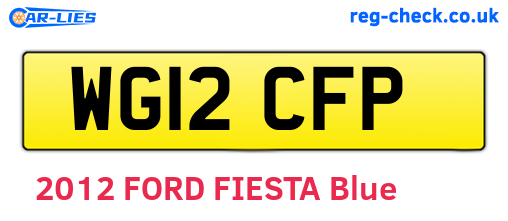 WG12CFP are the vehicle registration plates.