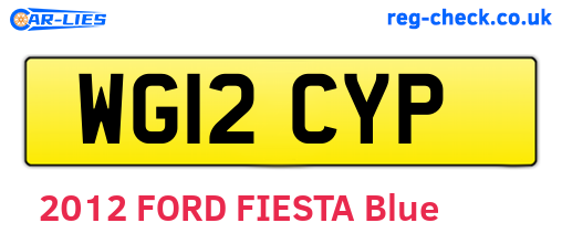 WG12CYP are the vehicle registration plates.