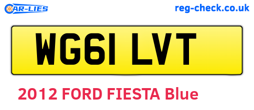 WG61LVT are the vehicle registration plates.