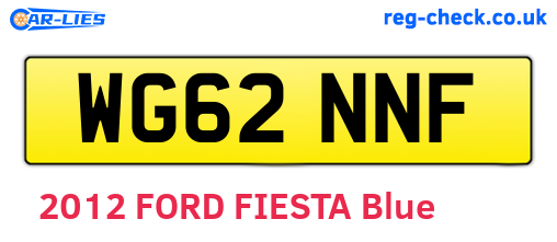 WG62NNF are the vehicle registration plates.