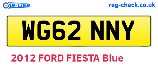 WG62NNY are the vehicle registration plates.