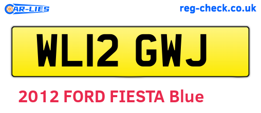 WL12GWJ are the vehicle registration plates.