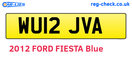 WU12JVA are the vehicle registration plates.