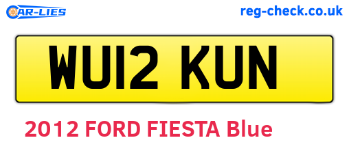 WU12KUN are the vehicle registration plates.