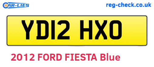YD12HXO are the vehicle registration plates.
