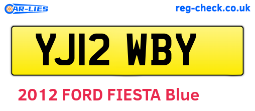 YJ12WBY are the vehicle registration plates.