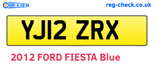 YJ12ZRX are the vehicle registration plates.