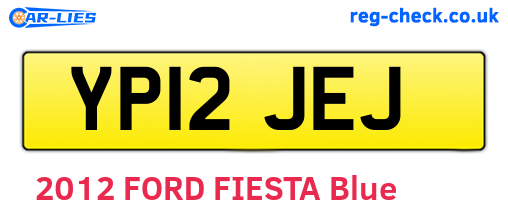 YP12JEJ are the vehicle registration plates.