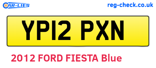 YP12PXN are the vehicle registration plates.