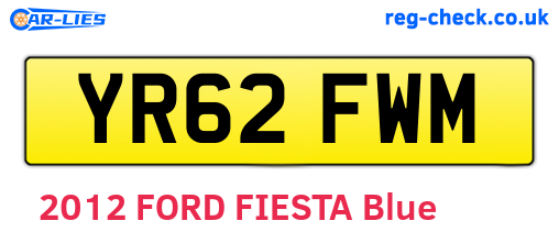 YR62FWM are the vehicle registration plates.