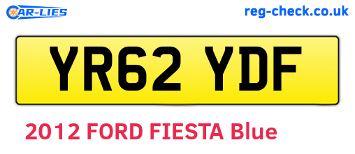 YR62YDF are the vehicle registration plates.