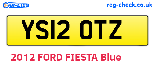 YS12OTZ are the vehicle registration plates.