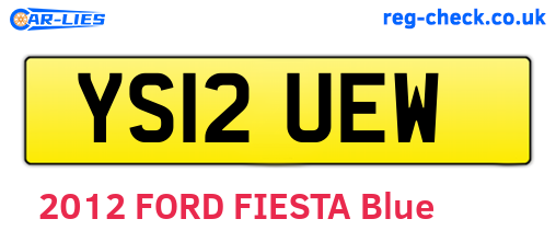 YS12UEW are the vehicle registration plates.