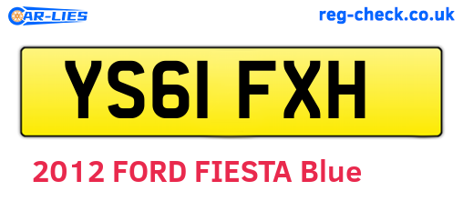 YS61FXH are the vehicle registration plates.