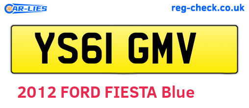 YS61GMV are the vehicle registration plates.