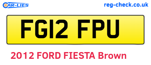 FG12FPU are the vehicle registration plates.
