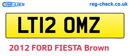 LT12OMZ are the vehicle registration plates.