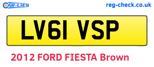 LV61VSP are the vehicle registration plates.