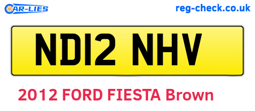 ND12NHV are the vehicle registration plates.