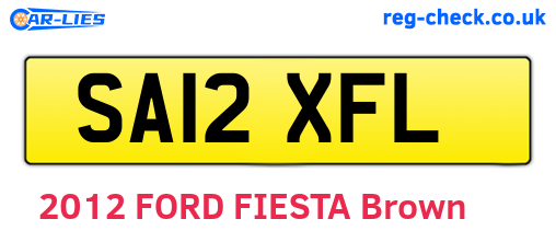 SA12XFL are the vehicle registration plates.