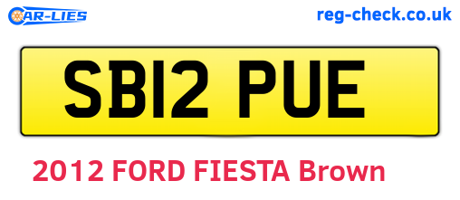 SB12PUE are the vehicle registration plates.