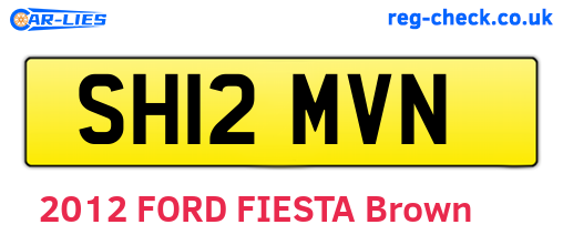 SH12MVN are the vehicle registration plates.