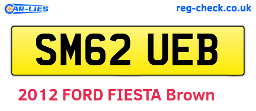 SM62UEB are the vehicle registration plates.