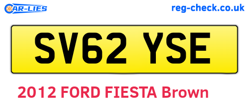 SV62YSE are the vehicle registration plates.