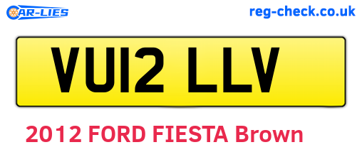 VU12LLV are the vehicle registration plates.