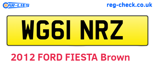 WG61NRZ are the vehicle registration plates.