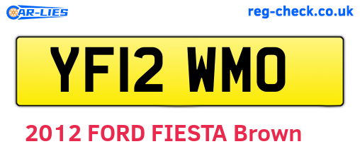 YF12WMO are the vehicle registration plates.
