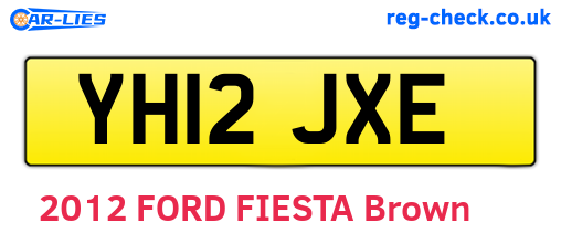 YH12JXE are the vehicle registration plates.