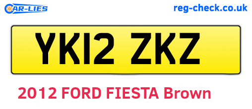 YK12ZKZ are the vehicle registration plates.