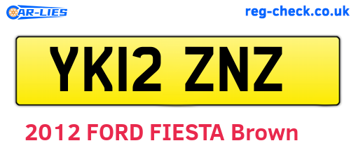 YK12ZNZ are the vehicle registration plates.