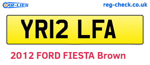 YR12LFA are the vehicle registration plates.